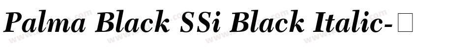 Palma Black SSi Black Italic字体转换